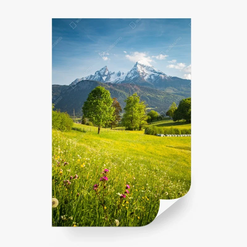 Papier peint évasion alpine printanière – Wallnifity® Papier peint évasion alpine printanière – Wallnifity®
