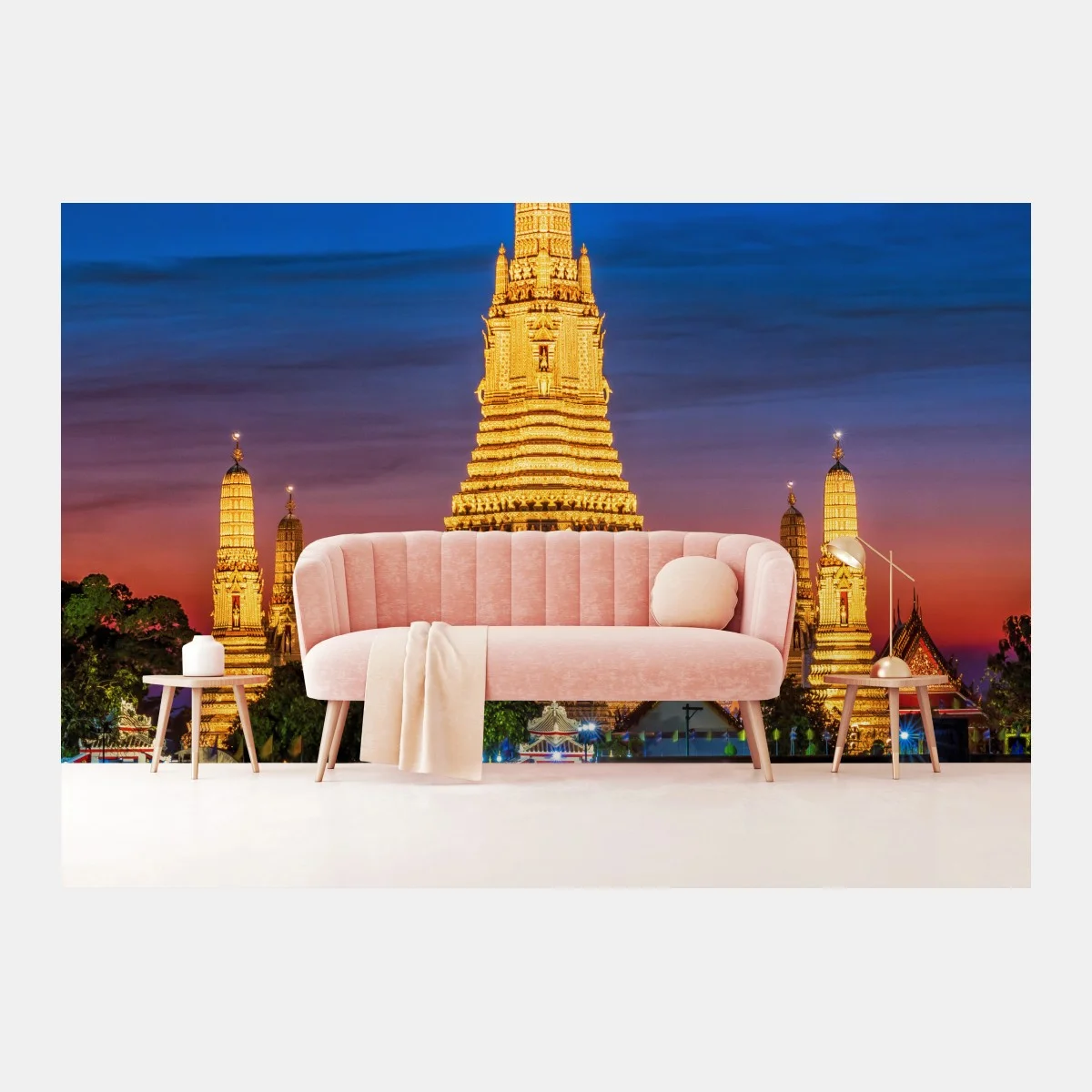 Papier peint coucher de soleil sur le temple Wat Arun à Bangkok – Wallnifity® Papier peint coucher de soleil sur le temple Wat Arun à Bangkok – Wallnifity®