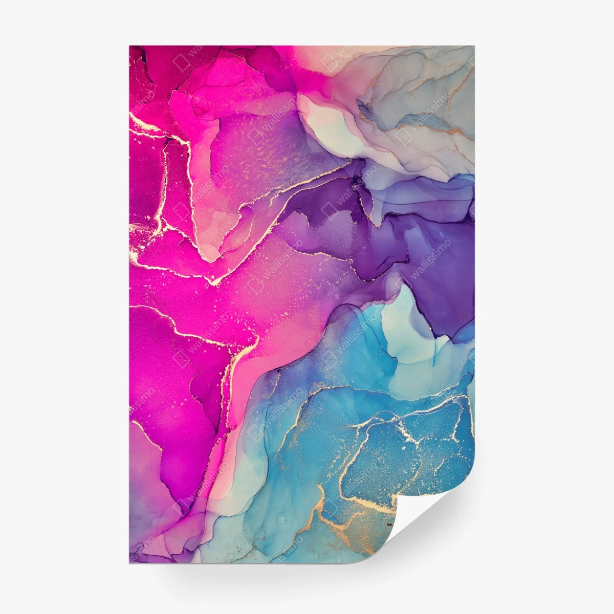 Papier peint éclats marbrés fuchsia et turquoise – Wallnifity® Papier peint éclats marbrés fuchsia et turquoise – Wallnifity®