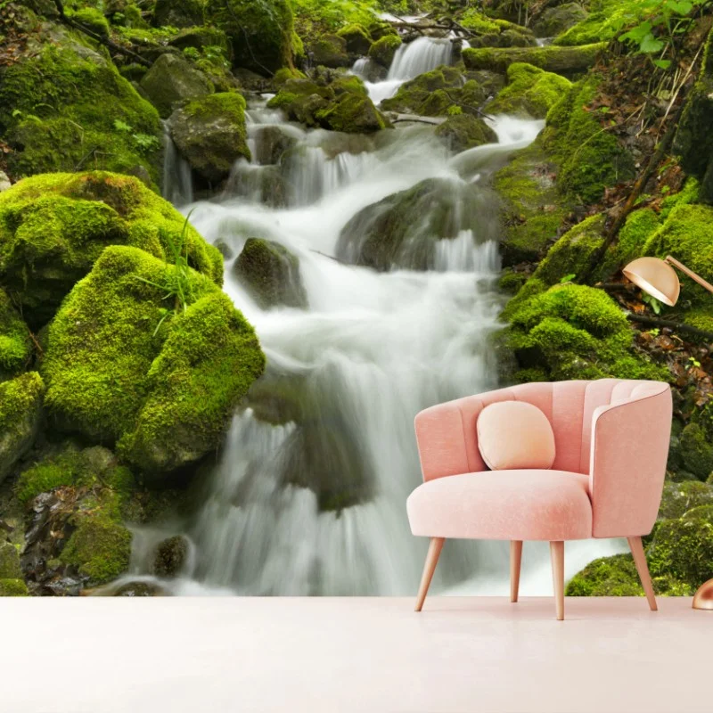 Papier peint cascade féerique de Slovenský Raj – Wallnifity® Papier peint cascade féerique de Slovenský Raj – Wallnifity®