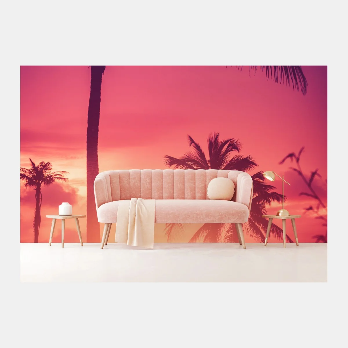 Papier peint coucher de soleil tropical aux palmiers – Wallnifity® Papier peint coucher de soleil tropical aux palmiers – Wallnifity®