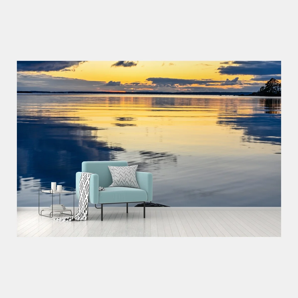 Papier peint reflets dorés au crépuscule – Wallnifity® Papier peint reflets dorés au crépuscule – Wallnifity®