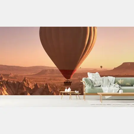 Papier peint montgolfière au-dessus de la Cappadoce au lever du soleil – Wallnifity®