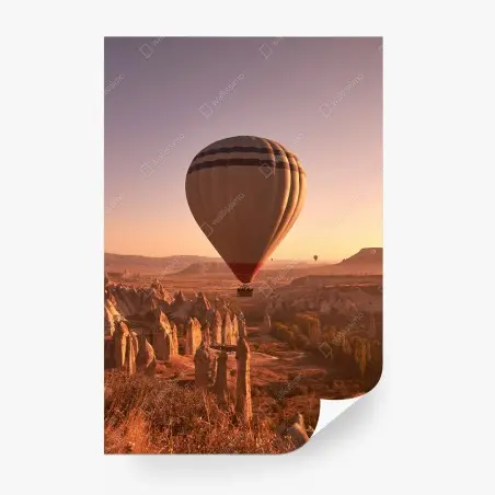 Papier peint montgolfière au-dessus de la Cappadoce au lever du soleil – Wallnifity®