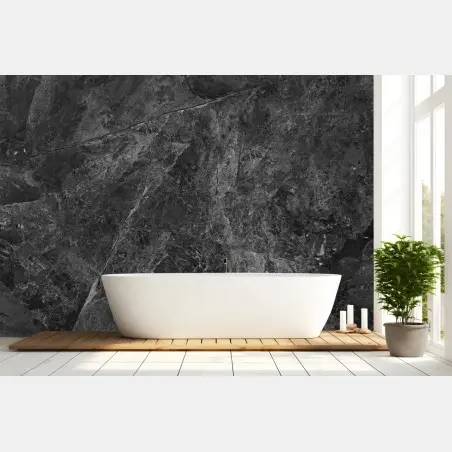 Papier peint marbre sombre à veines détaillées – Wallnifity®