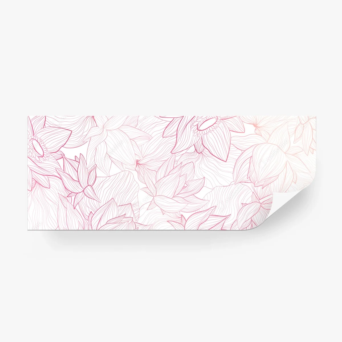 Papier peint motif floral délicat en fines lignes roses – Wallnifity® Papier peint motif floral délicat en fines lignes roses – Wallnifity®