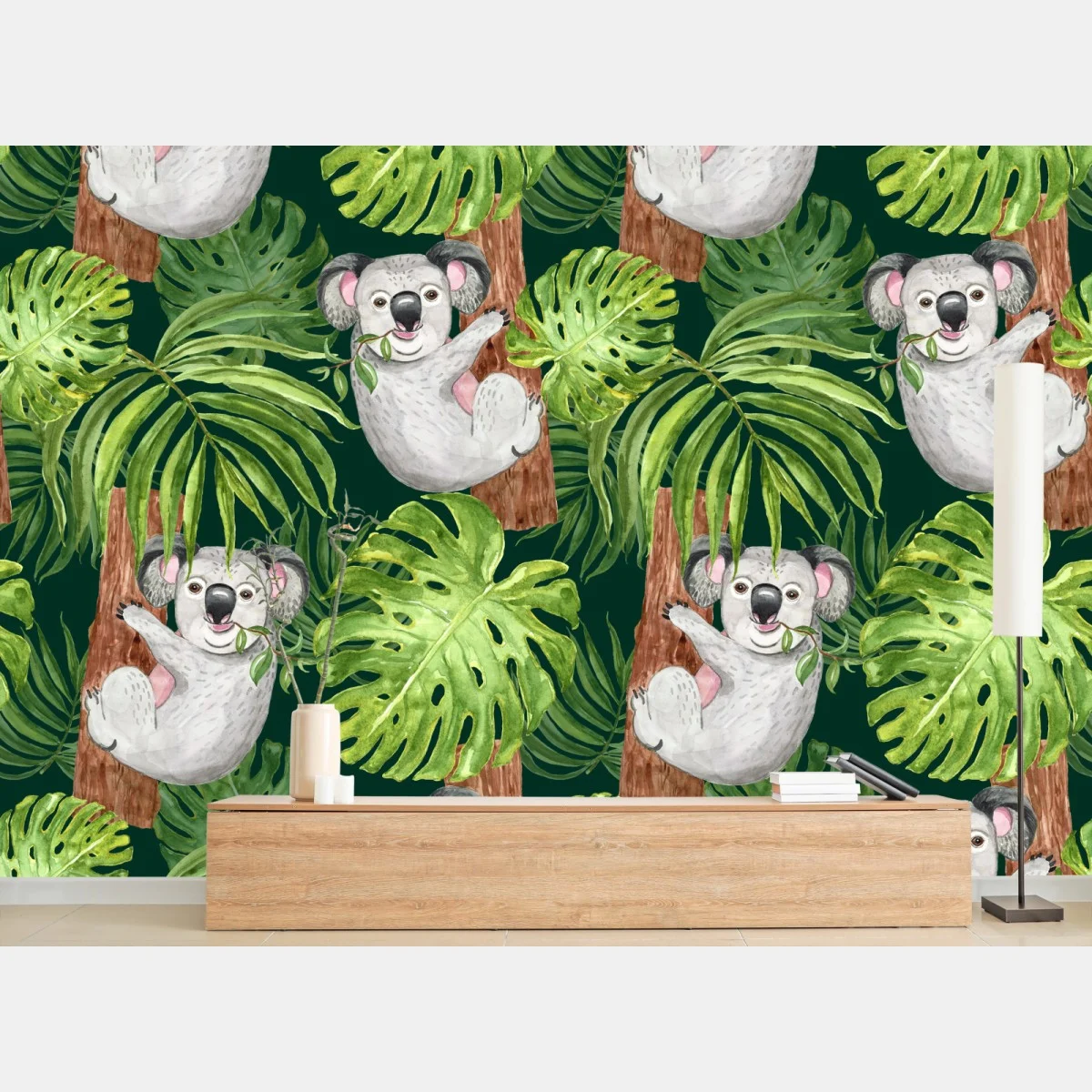 Papier peint rêve tropical de koalas – Wallnifity® Papier peint rêve tropical de koalas – Wallnifity®
