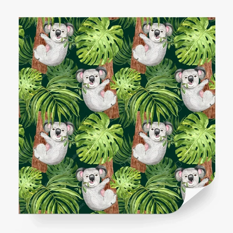 Papier peint rêve tropical de koalas – Wallnifity® Papier peint rêve tropical de koalas – Wallnifity®
