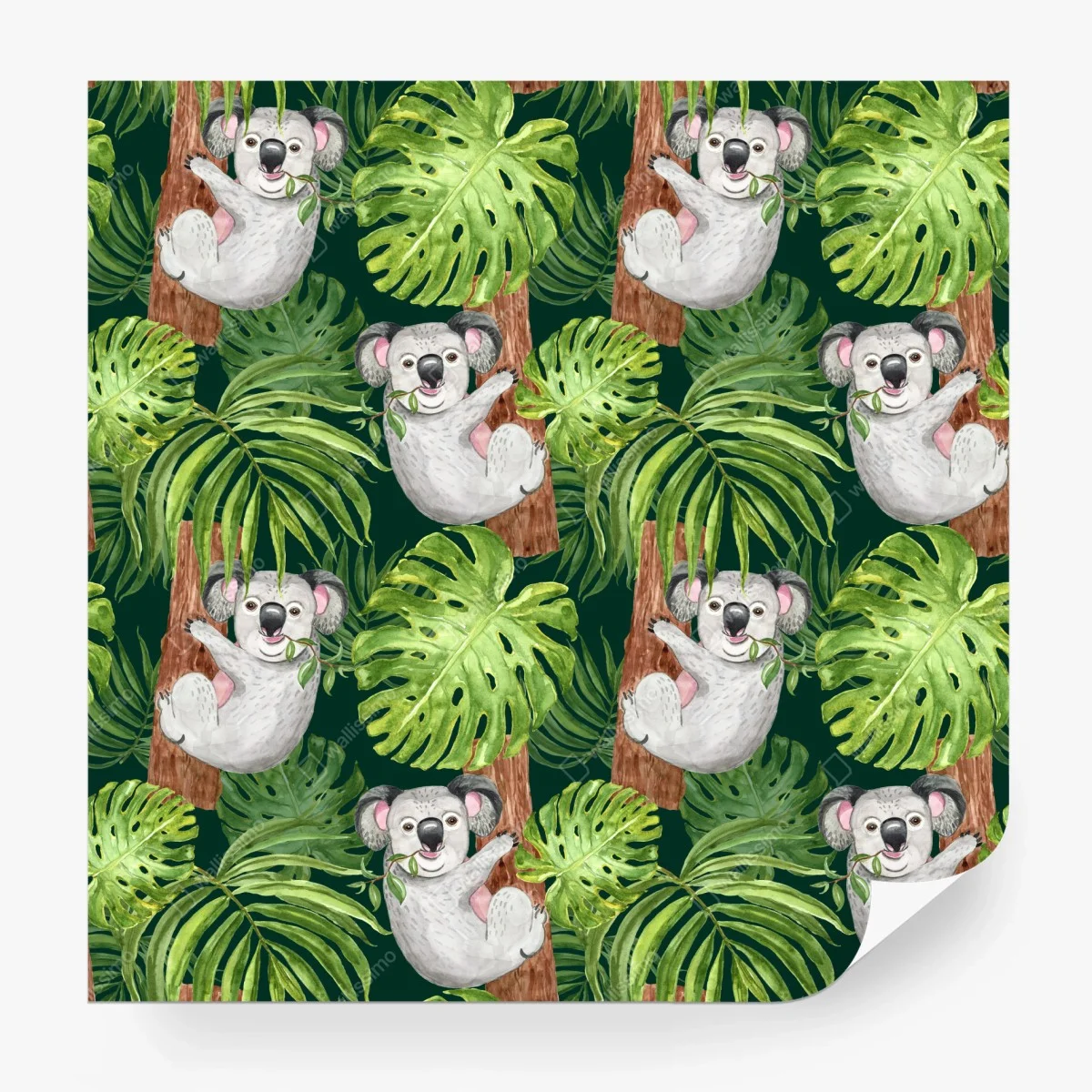 Papier peint rêve tropical de koalas – Wallnifity® Papier peint rêve tropical de koalas – Wallnifity®