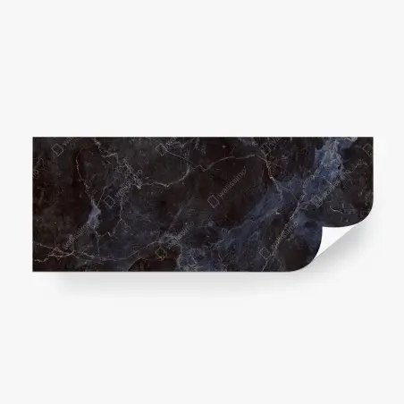 Papier peint motif marbre noir et bleu aux veines élégantes – Wallnifity®