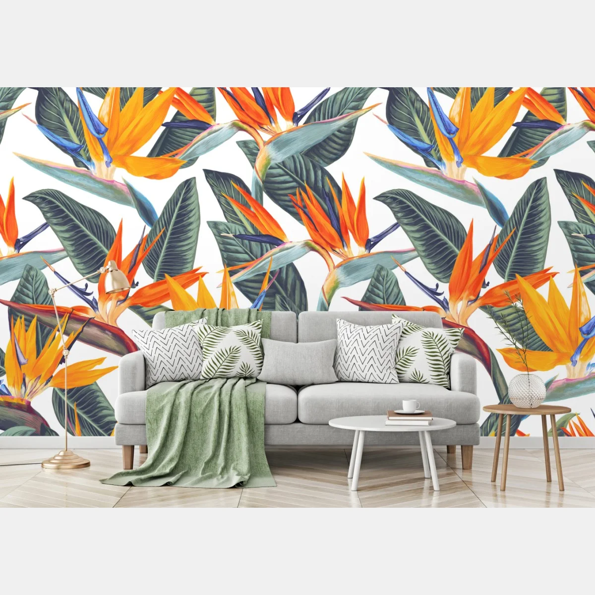 Papier peint motif oiseau de paradis aux couleurs vives – Wallnifity® Papier peint motif oiseau de paradis aux couleurs vives – Wallnifity®