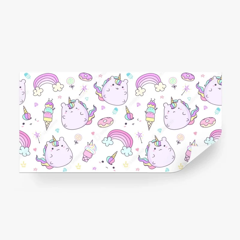 Papier peint douceur licorne pastel pour chambre d'enfant – Wallnifity® Papier peint douceur licorne pastel pour chambre d'enfant – Wallnifity®