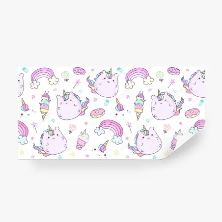 Papier peint chats licornes et arcs-en-ciel – Wallnifity®