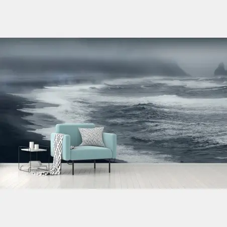Papier peint plage volcanique sauvage d'Islande – Wallnifity®