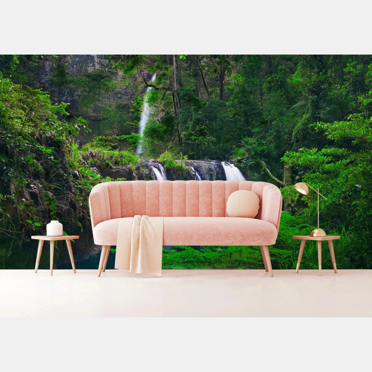 Papier peint cascade émeraude au cœur de la forêt – Wallnifity® Papier peint cascade émeraude au cœur de la forêt – Wallnifity®