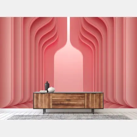 Papier peint élégance corail minimaliste – Wallnifity®
