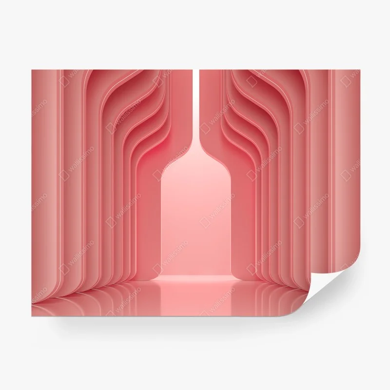 Papier peint élégance corail minimaliste – Wallnifity® Papier peint élégance corail minimaliste – Wallnifity®