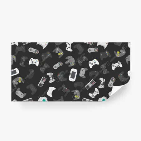 Papier peint motif de manettes de jeux vidéo rétro et modernes – Wallnifity®