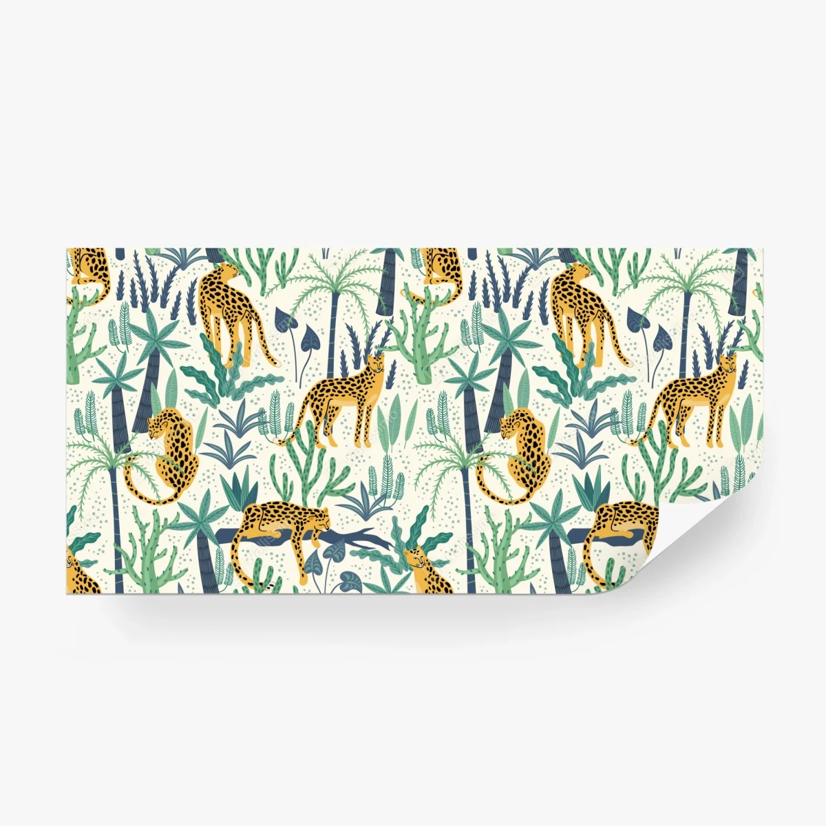 Papier peint motif tropical guépards et palmiers – Wallnifity® Papier peint motif tropical guépards et palmiers – Wallnifity®
