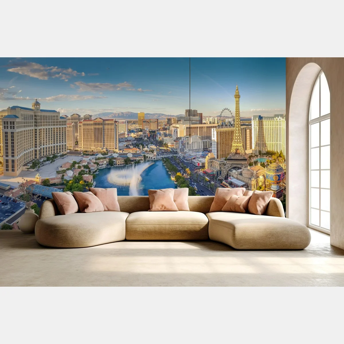 Papier peint vue panoramique du strip de Las Vegas au coucher du soleil – Wallnifity® Papier peint vue panoramique du strip de Las Vegas au coucher du soleil – Wallnifity®