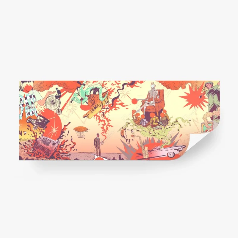 Papier peint fresque surréaliste psychédélique et rétro – Wallnifity® Papier peint fresque surréaliste psychédélique et rétro – Wallnifity®