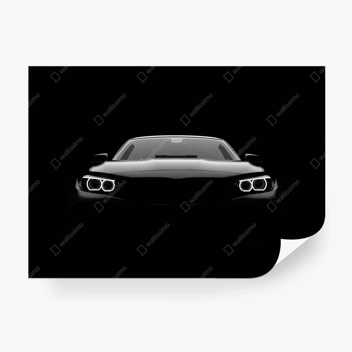 Papier peint silhouette avant d'une voiture sportive et élégante – Wallnifity® Papier peint silhouette avant d'une voiture sportive et élégante – Wallnifity®