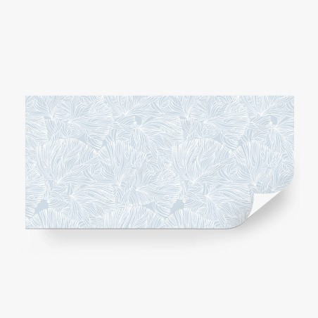 Papier peint motif floral linéaire bleu pastel – Wallnifity®
