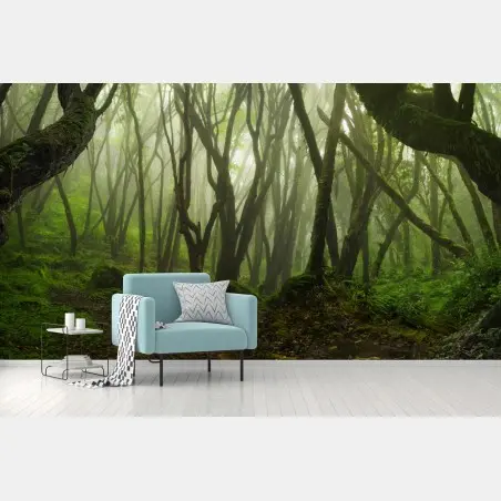 Papier peint forêt brumeuse enchantée – Wallnifity®