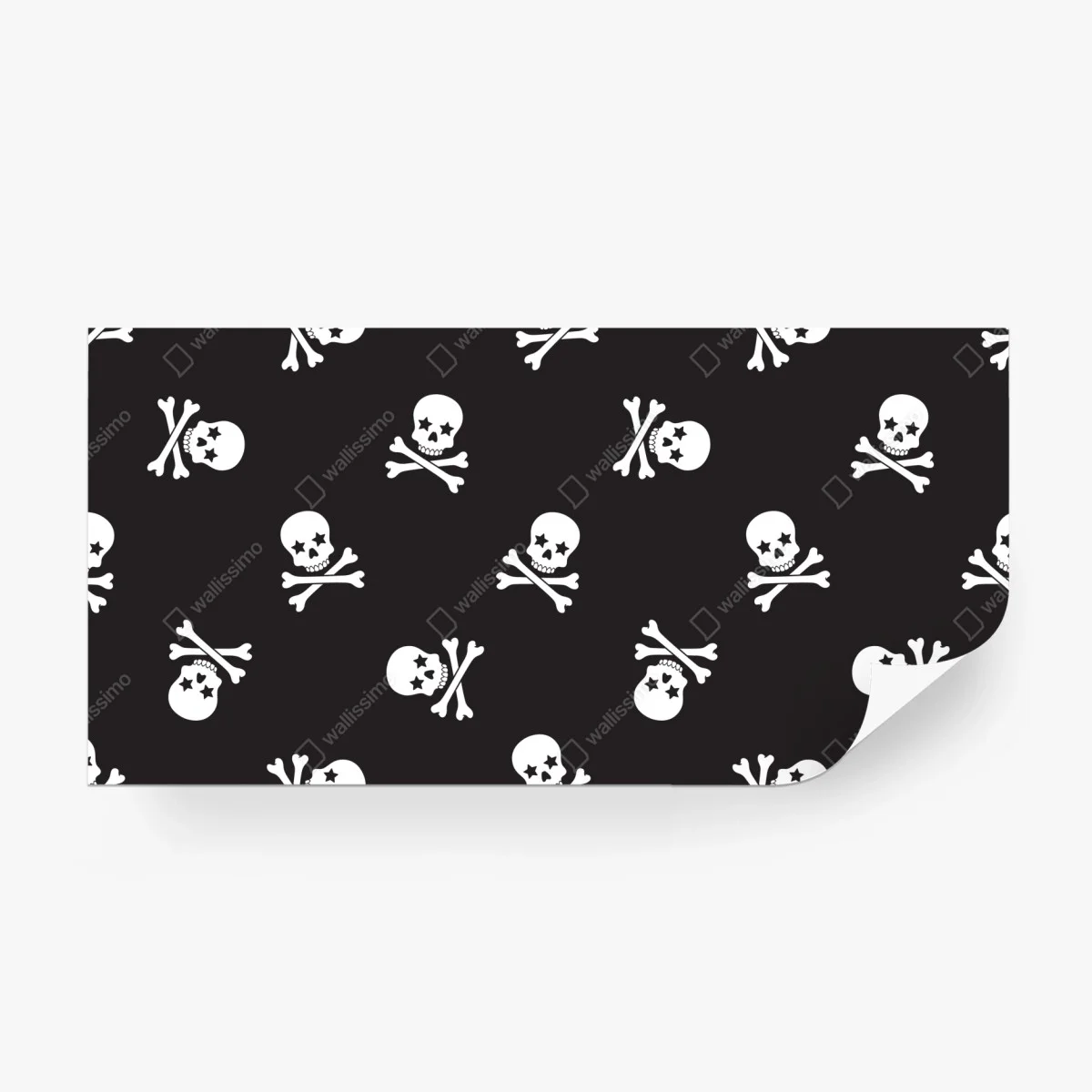 Papier peint crânes étoilés sur fond noir – Wallnifity® Papier peint crânes étoilés sur fond noir – Wallnifity®