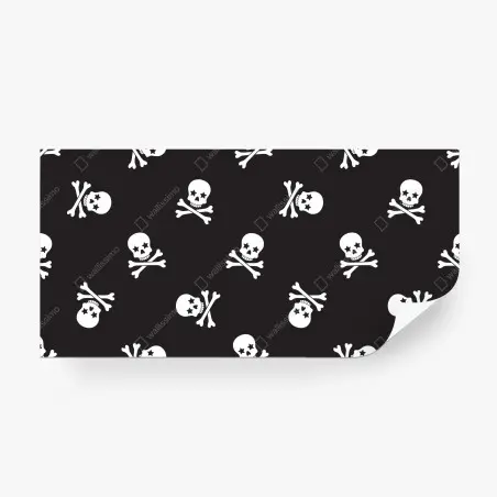 Papier peint crânes étoilés sur fond noir – Wallnifity®