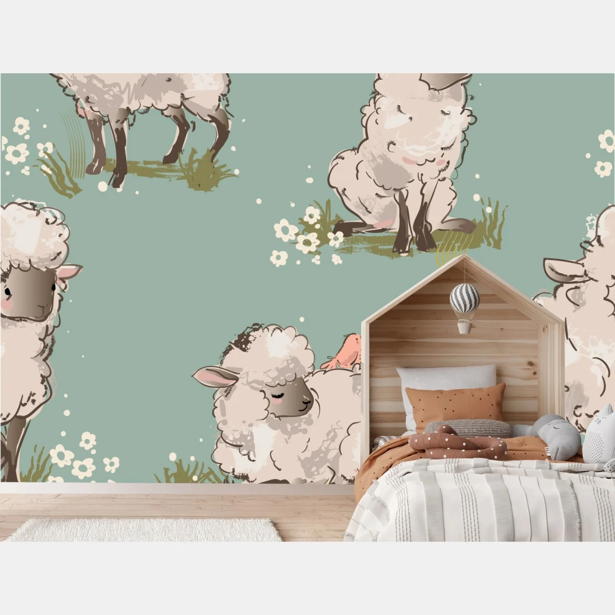 Papier peint motif tendre d'agneaux pour chambre d'enfant – Wallnifity® Papier peint motif tendre d'agneaux pour chambre d'enfant – Wallnifity®
