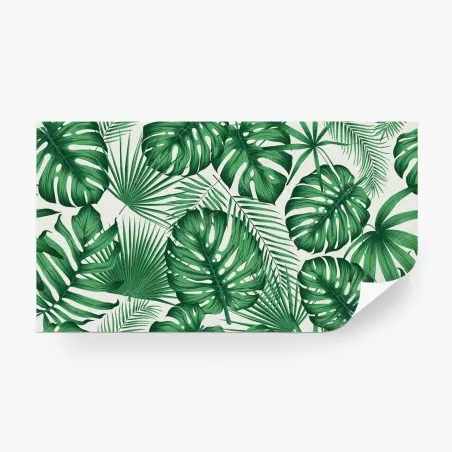 Papier peint motif feuillage tropical vert – Wallnifity®