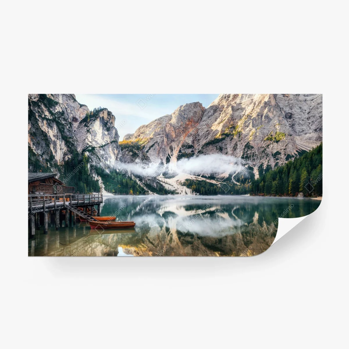 Papier peint reflets tranquilles sur un lac alpin – Wallnifity®