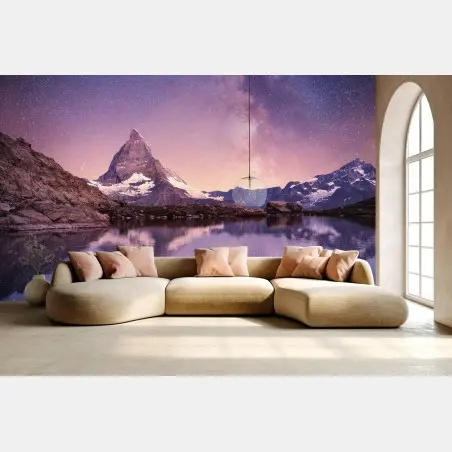 Papier peint mystère nocturne du Matterhorn – Wallnifity®
