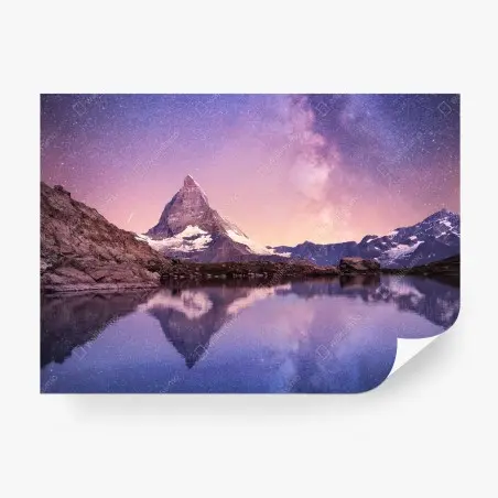 Papier peint mystère nocturne du Matterhorn – Wallnifity®