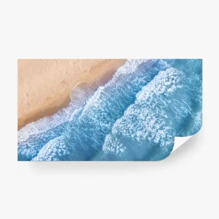 Papier peint plage et vagues vues du ciel – Wallnifity®