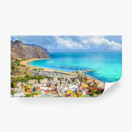 Papier peint poster panoramique de San Andrés et plage de Las Teresitas, Tenerife – Wallnifity®