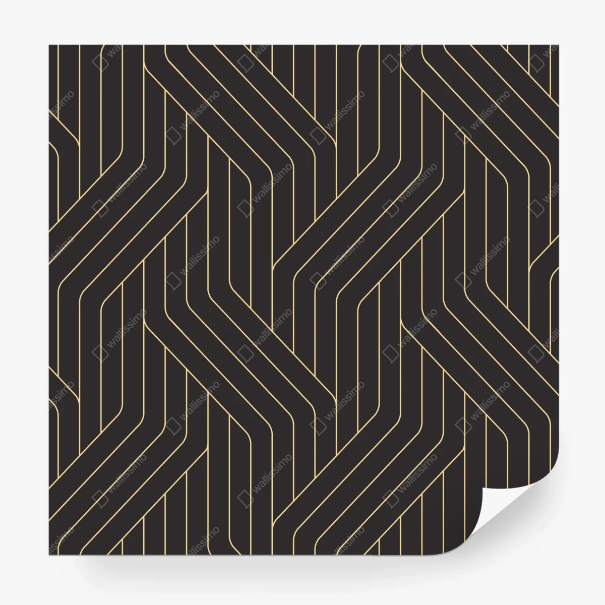 Papier peint motif géométrique art déco noir et or – Wallnifity® Papier peint motif géométrique art déco noir et or – Wallnifity®