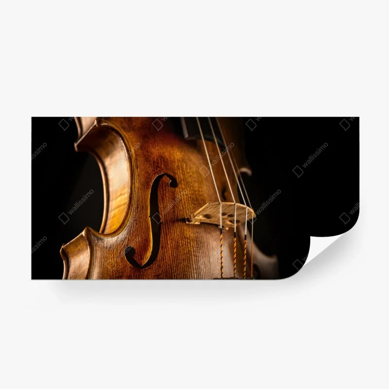 Papier peint violon classique en gros plan sur fond noir – Wallnifity® Papier peint violon classique en gros plan sur fond noir – Wallnifity®