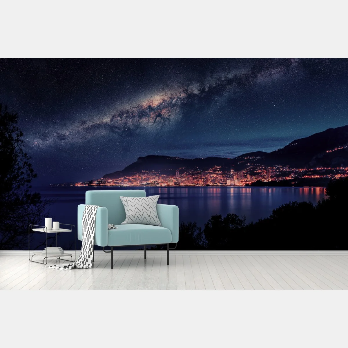 Papier peint côte nocturne sous la voie lactée – Wallnifity® Papier peint côte nocturne sous la voie lactée – Wallnifity®