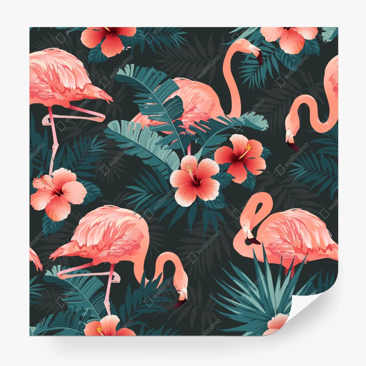 Papier peint motif tropical aux flamants roses – Wallnifity® Papier peint motif tropical aux flamants roses – Wallnifity®