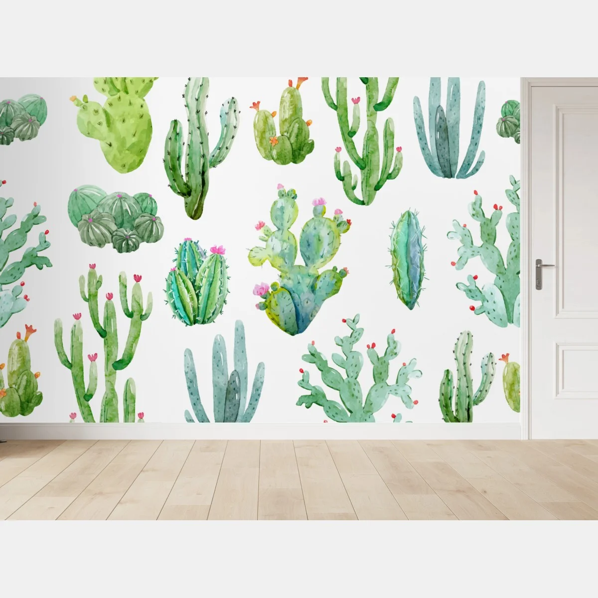 Papier peint motif de cactus aquarelle – Wallnifity® Papier peint motif de cactus aquarelle – Wallnifity®
