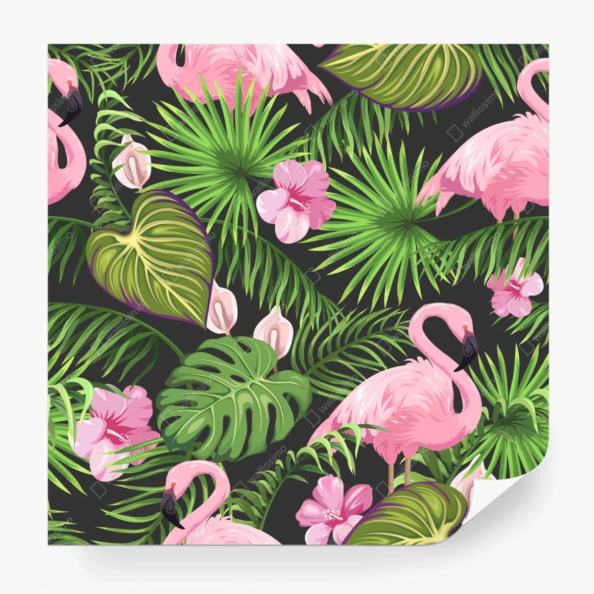 Papier peint jungle tropicale aux flamants roses – Wallnifity® Papier peint jungle tropicale aux flamants roses – Wallnifity®