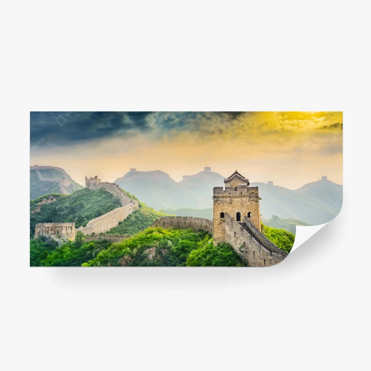 Papier peint vue panoramique de la Grande Muraille de Chine au coucher du soleil – Wallnifity® Papier peint vue panoramique de la Grande Muraille de Chine au coucher du soleil – Wallnifity®
