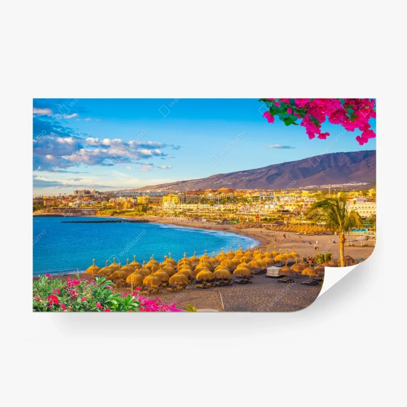 Papier peint vue ensoleillée de Torviscas à Tenerife – Wallnifity® Papier peint vue ensoleillée de Torviscas à Tenerife – Wallnifity®