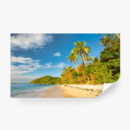 Papier peint paradis tropical au coucher de soleil doré – Wallnifity®