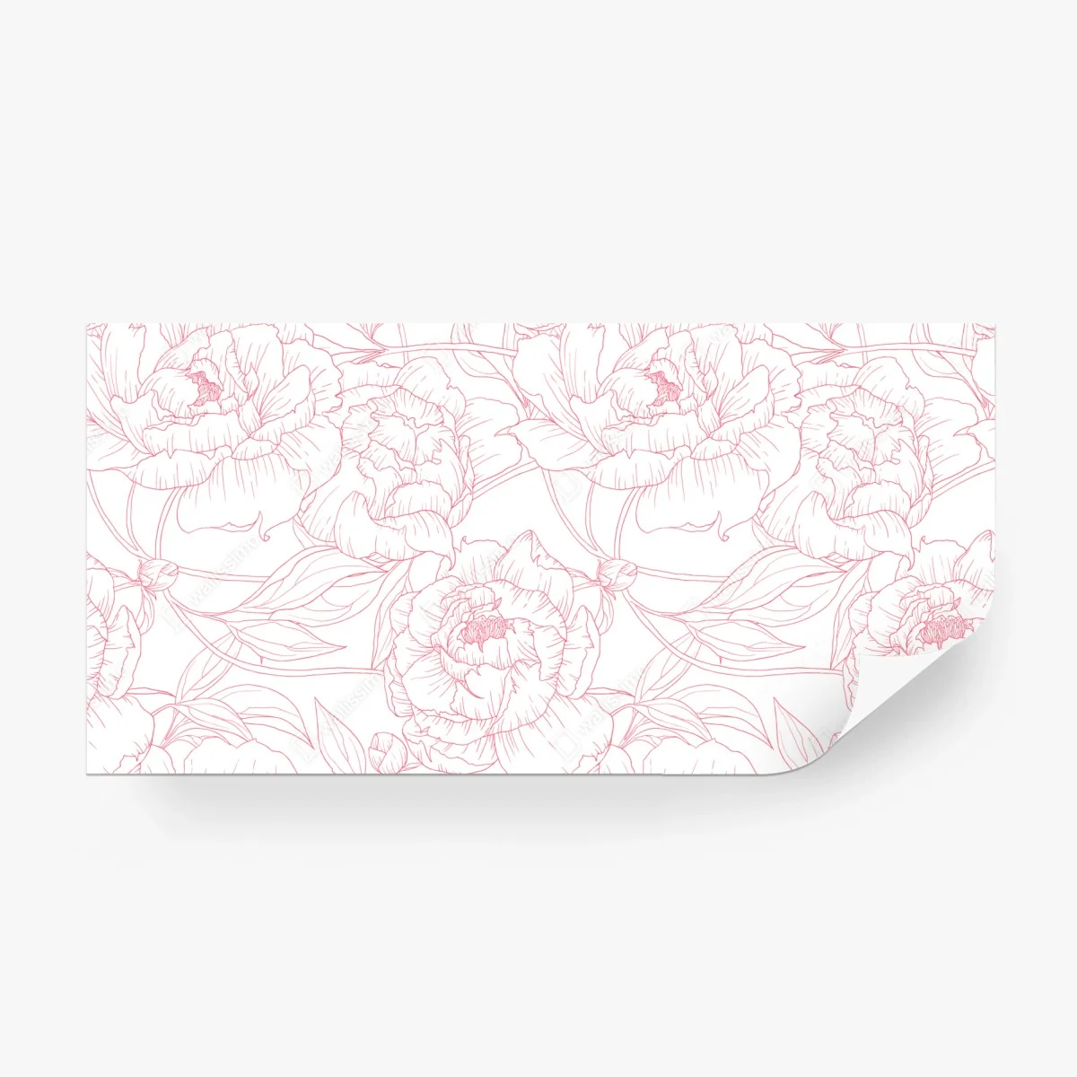 Papier peint pivoines délicates aux contours roses – Wallnifity® Papier peint pivoines délicates aux contours roses – Wallnifity®