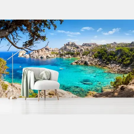 Papier peint escapade en crique aux eaux turquoises – Wallnifity®