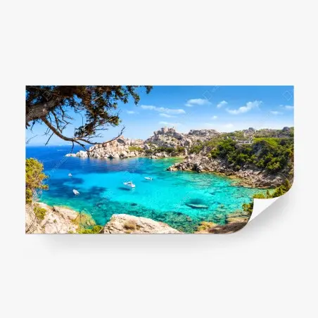 Papier peint escapade en crique aux eaux turquoises – Wallnifity®