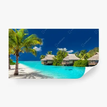 Papier peint paradis lagunaire tropical – Wallnifity®